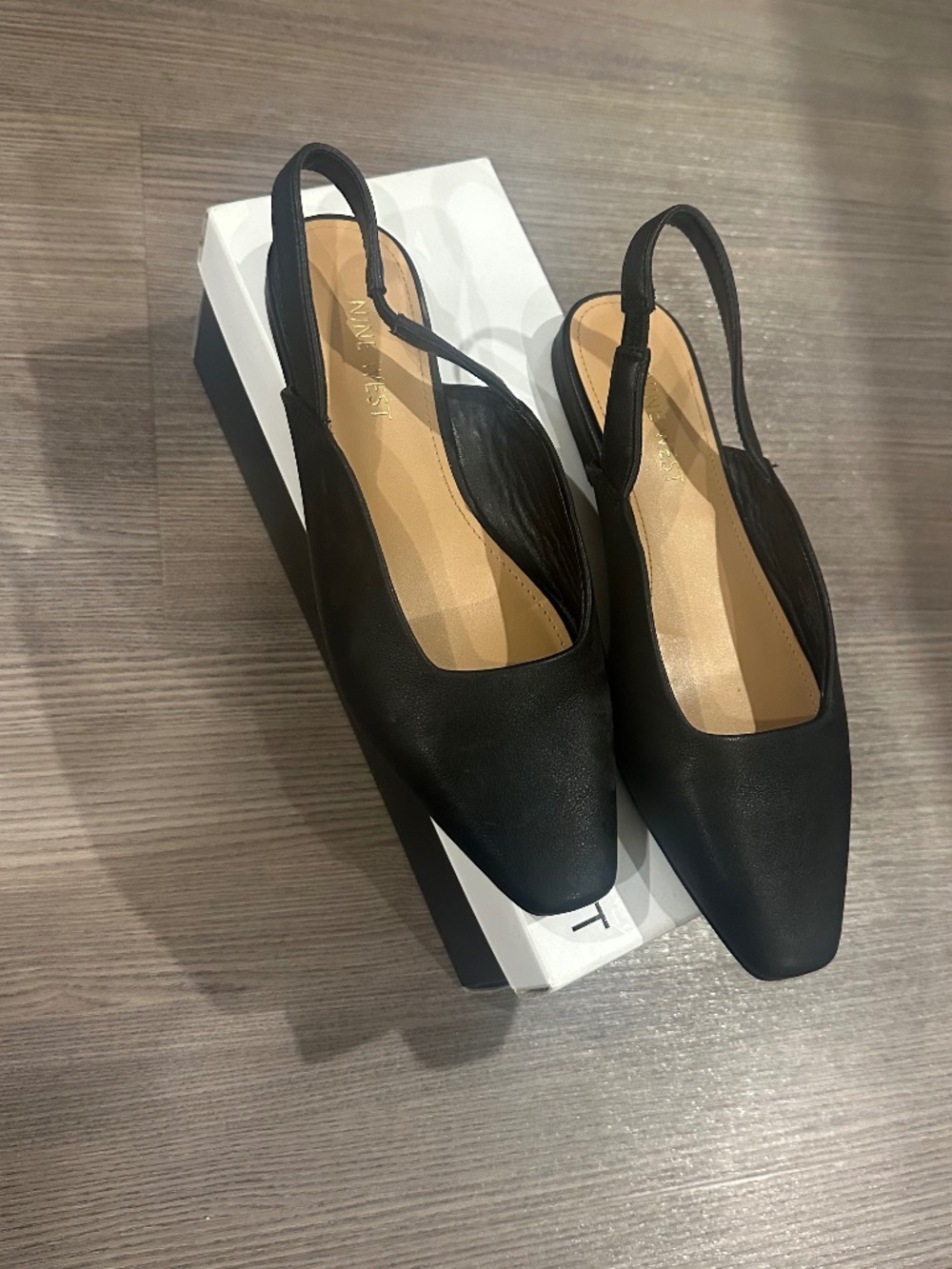 Sling back Nine West pointed flats
